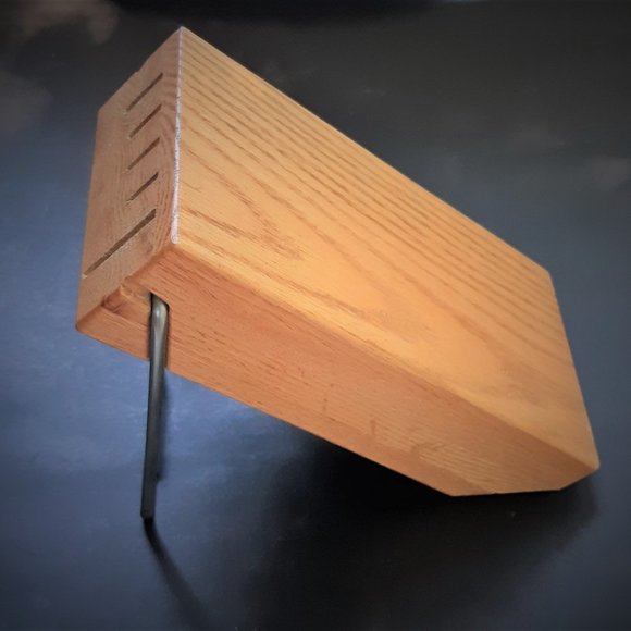 Cutco 5 Slot Space Saver Knife Wooden Block Organizer - Picture 2 of 10